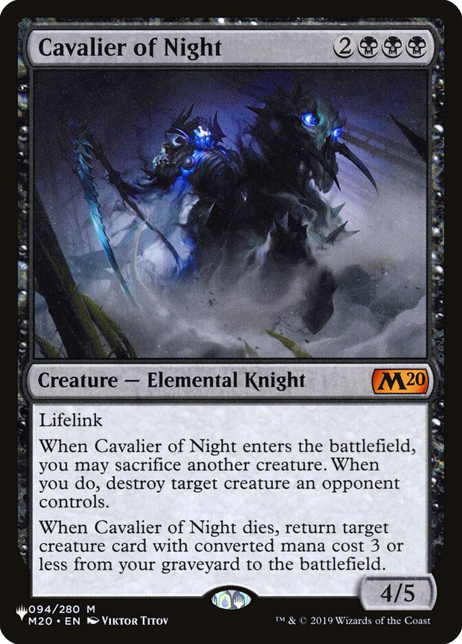 Cavalier of Night [The List] | L.A. Mood Comics and Games