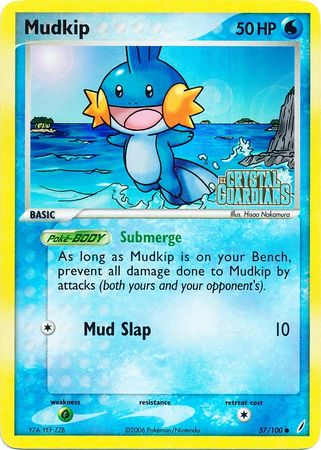 Mudkip (57/100) (Stamped) [EX: Crystal Guardians] | L.A. Mood Comics and Games