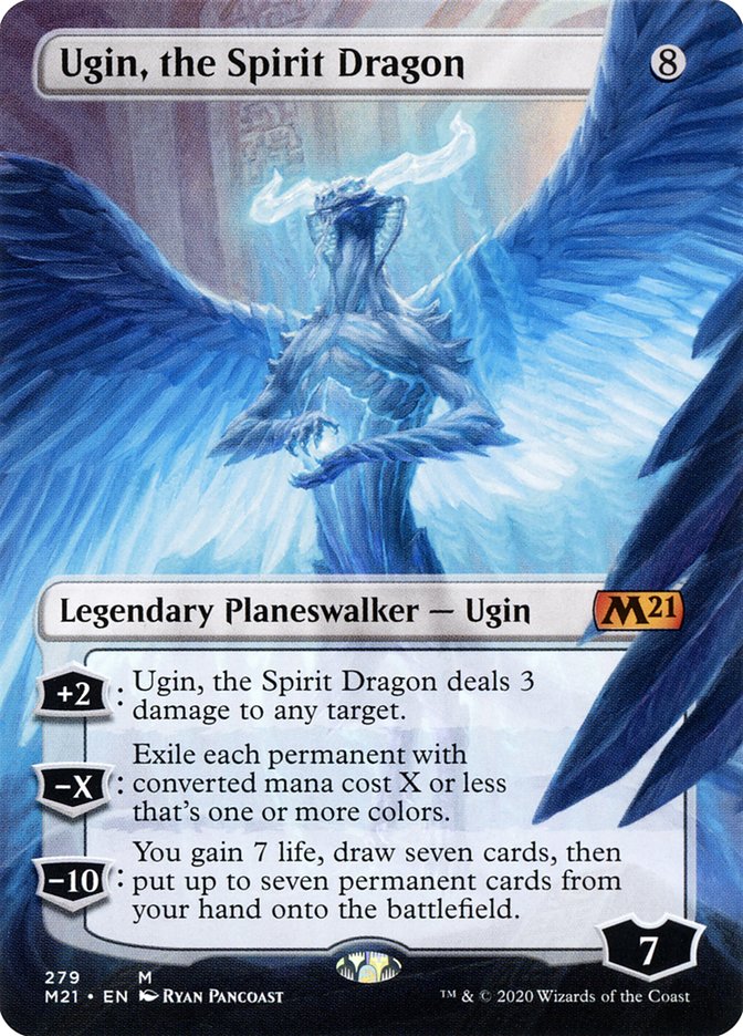 Ugin, the Spirit Dragon (279) (Borderless) [Core Set 2021] | L.A. Mood Comics and Games