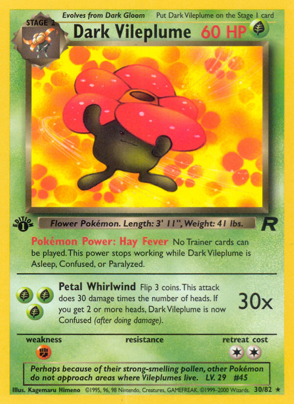 Dark Vileplume (30/82) [Team Rocket 1st Edition] | L.A. Mood Comics and Games