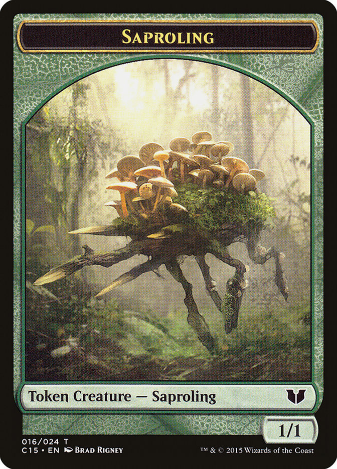 Saproling // Spider Double-Sided Token [Commander 2015 Tokens] | L.A. Mood Comics and Games