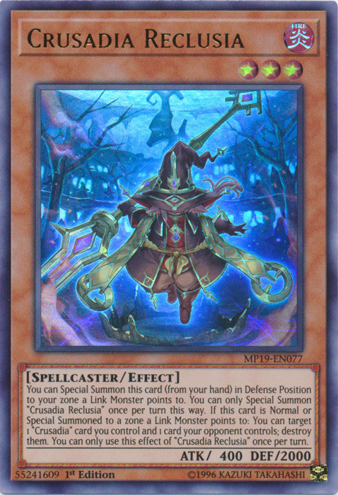 Crusadia Reclusia [MP19-EN077] Ultra Rare | L.A. Mood Comics and Games