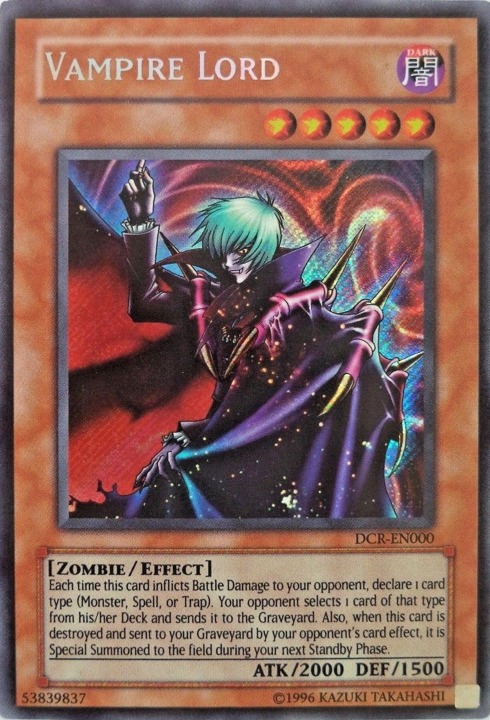 Vampire Lord [DCR-EN000] Secret Rare | L.A. Mood Comics and Games