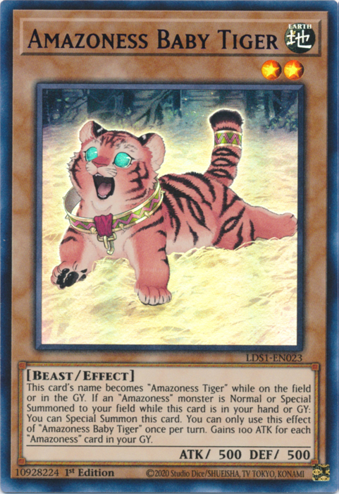 Amazoness Baby Tiger (Blue) [LDS1-EN023] Ultra Rare | L.A. Mood Comics and Games