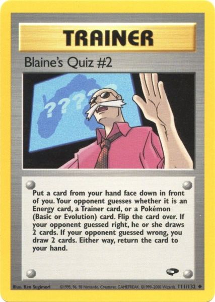 Blaine's Quiz #2 (111/132) [Gym Challenge Unlimited] | L.A. Mood Comics and Games