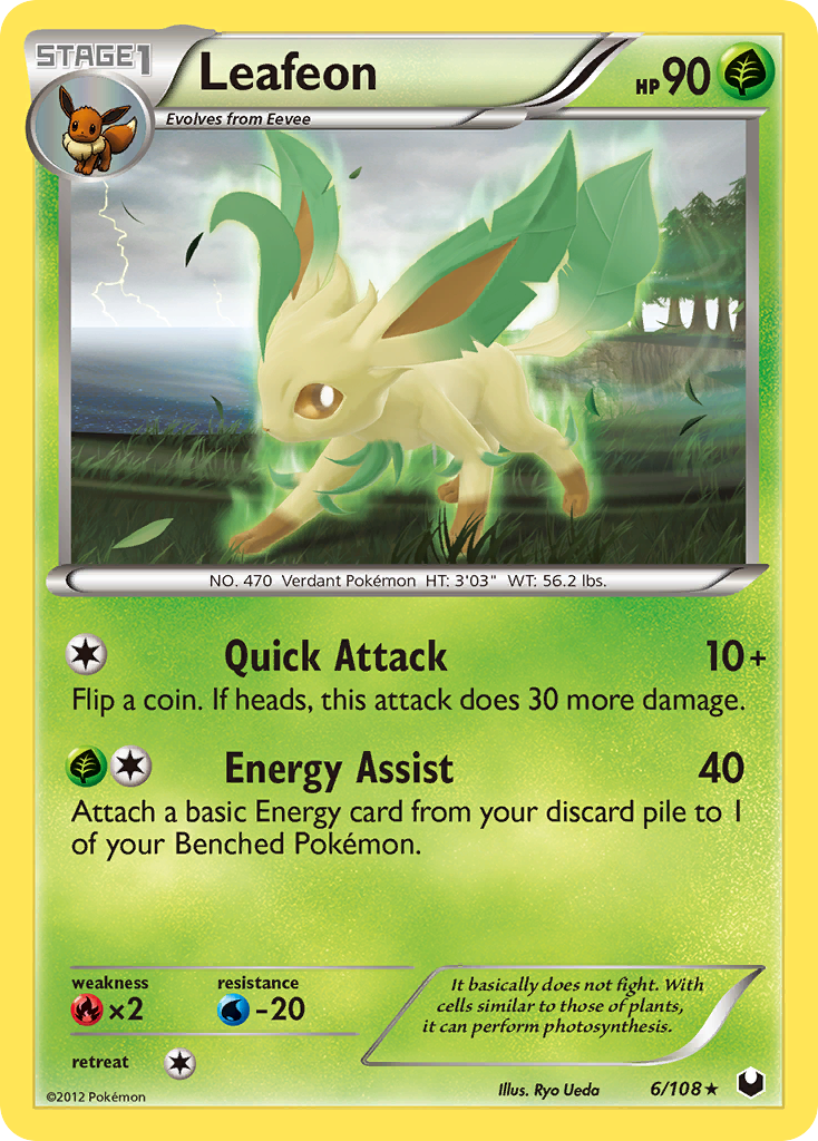 Leafeon (6/108) [Black & White: Dark Explorers] | L.A. Mood Comics and Games
