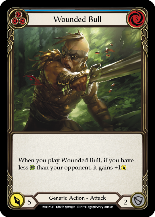 Wounded Bull (Blue) [BVO026-C] (Bravo Hero Deck)  1st Edition Normal | L.A. Mood Comics and Games