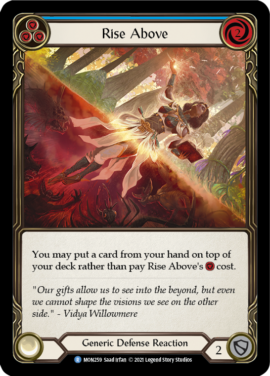 Rise Above (Blue) [MON259-RF] (Monarch)  1st Edition Rainbow Foil | L.A. Mood Comics and Games