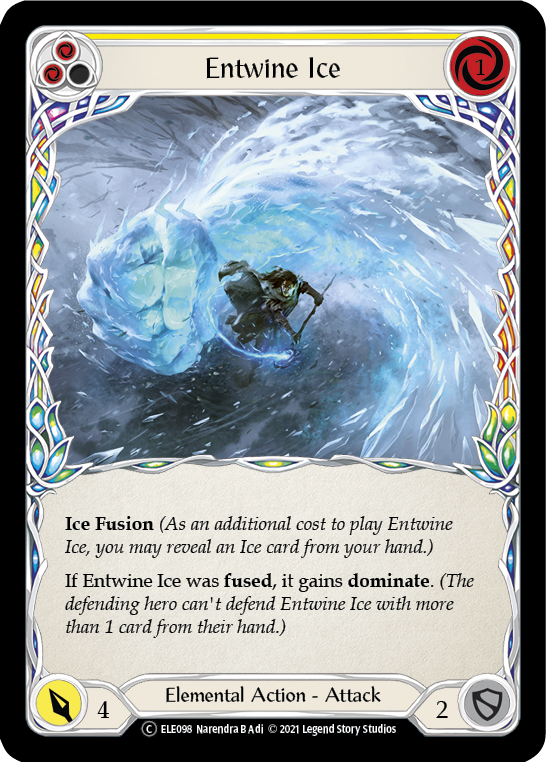 Entwine Ice (Yellow) [U-ELE098] (Tales of Aria Unlimited)  Unlimited Rainbow Foil | L.A. Mood Comics and Games