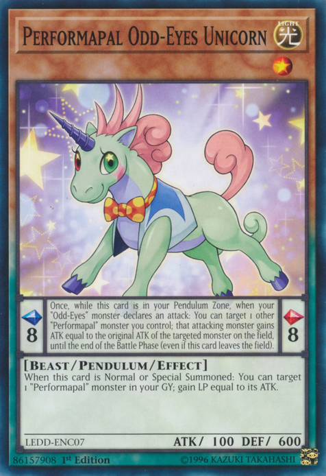 Performapal Odd-Eyes Unicorn [LEDD-ENC07] Common | L.A. Mood Comics and Games