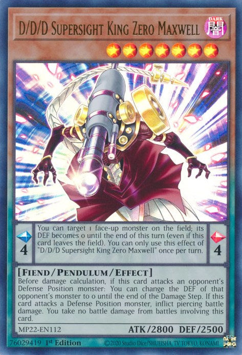 D/D/D Supersight King Zero Maxwell [MP22-EN112] Ultra Rare | L.A. Mood Comics and Games