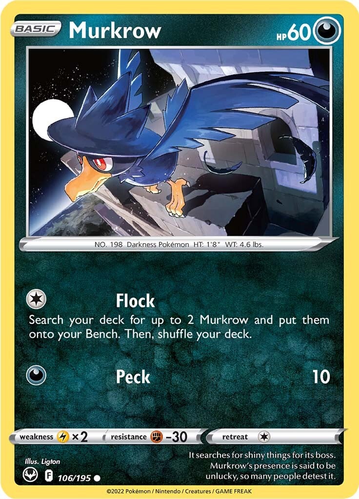Murkrow (106/195) [Sword & Shield: Silver Tempest] | L.A. Mood Comics and Games