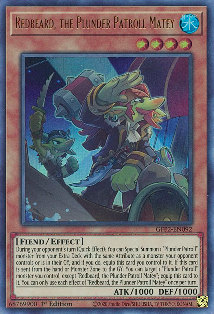 Redbeard, the Plunder Patroll Matey [GFP2-EN092] Ultra Rare | L.A. Mood Comics and Games