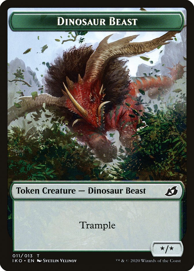 Dinosaur Beast Token [Ikoria: Lair of Behemoths Tokens] | L.A. Mood Comics and Games