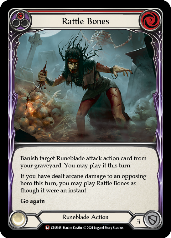 Rattle Bones [U-CRU143] (Crucible of War Unlimited)  Unlimited Rainbow Foil | L.A. Mood Comics and Games