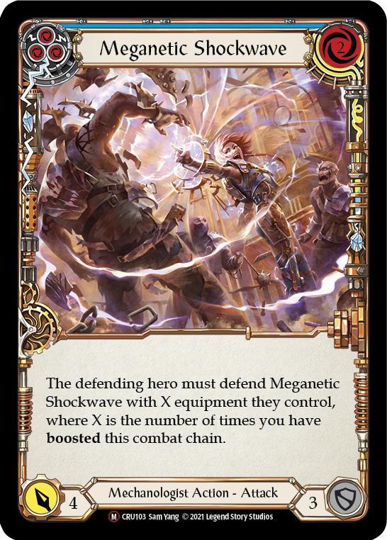 Meganetic Shockwave [U-CRU103] (Crucible of War Unlimited)  Unlimited Rainbow Foil | L.A. Mood Comics and Games