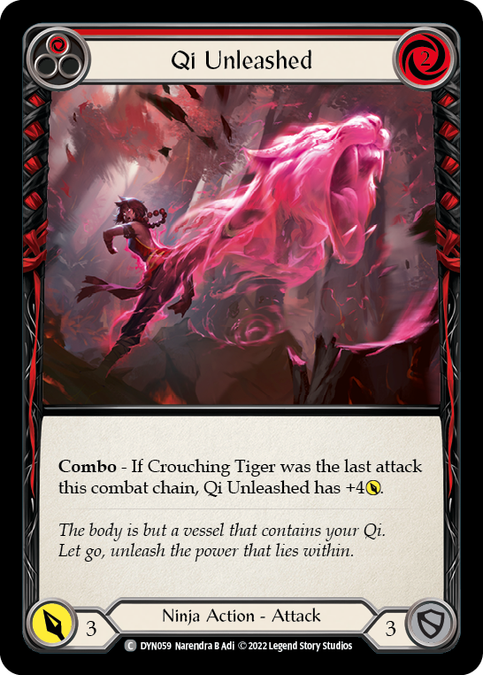Qi Unleashed (Red) [DYN059] (Dynasty)  Rainbow Foil | L.A. Mood Comics and Games