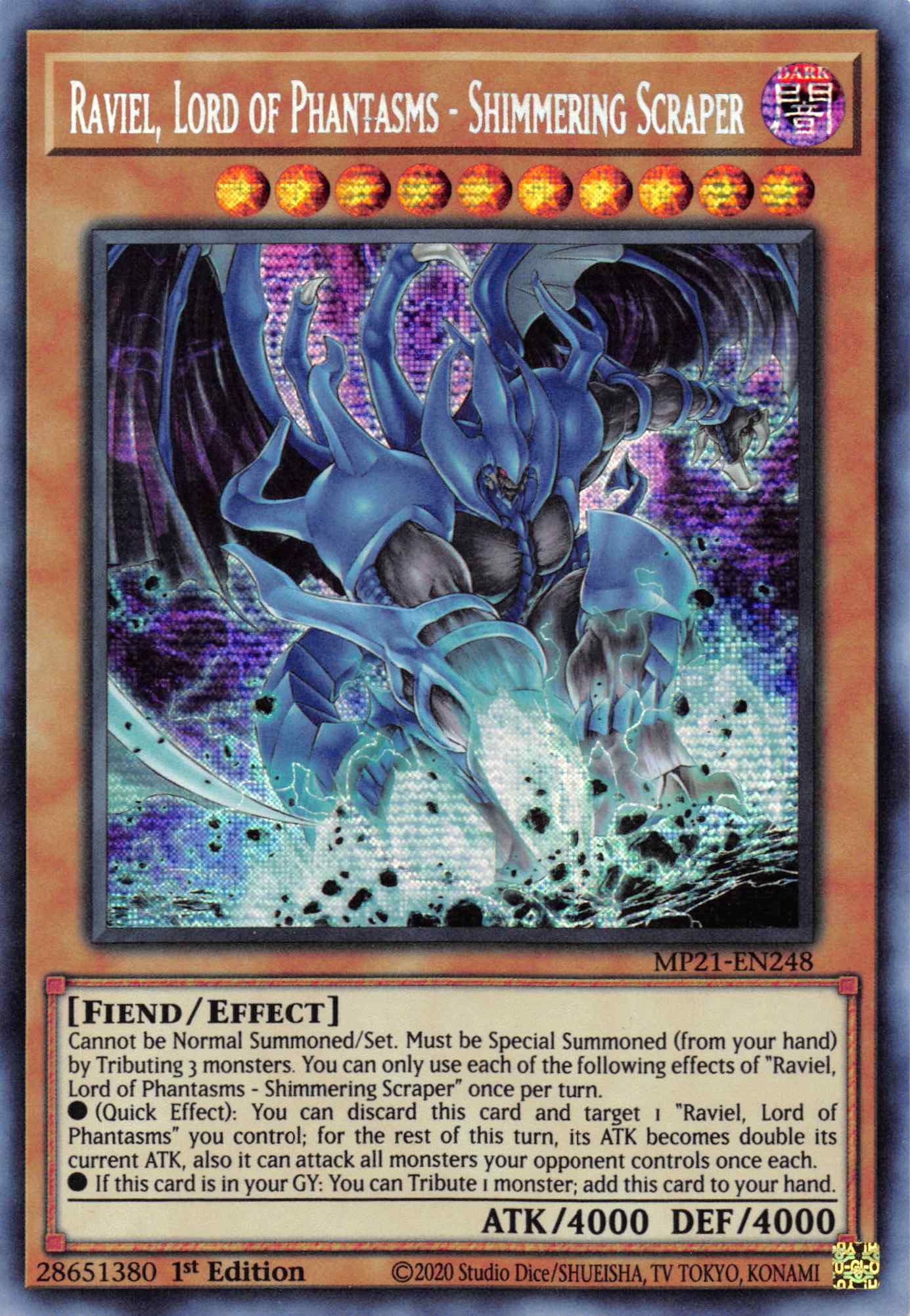 Raviel, Lord of Phantasms - Shimmering Scraper [MP21-EN248] Prismatic Secret Rare | L.A. Mood Comics and Games