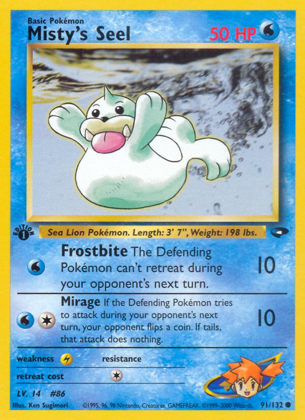 Misty's Seel (91/132) [Gym Challenge 1st Edition] | L.A. Mood Comics and Games