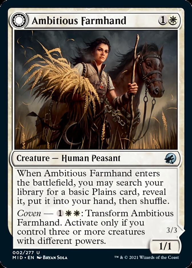 Ambitious Farmhand // Seasoned Cathar [Innistrad: Midnight Hunt] | L.A. Mood Comics and Games