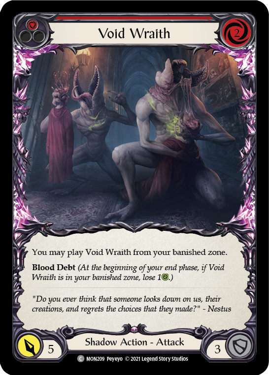 Void Wraith (Red) [MON209-RF] (Monarch)  1st Edition Rainbow Foil | L.A. Mood Comics and Games