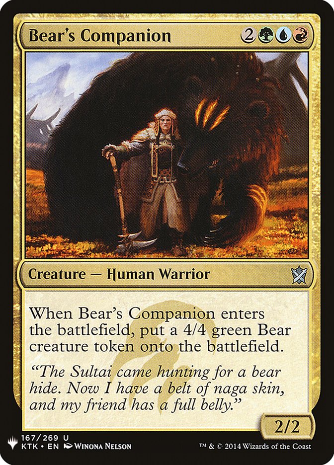 Bear's Companion [Mystery Booster] | L.A. Mood Comics and Games