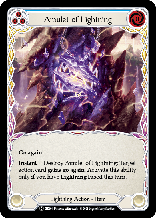 Amulet of Lightning [U-ELE201] (Tales of Aria Unlimited)  Unlimited Rainbow Foil | L.A. Mood Comics and Games