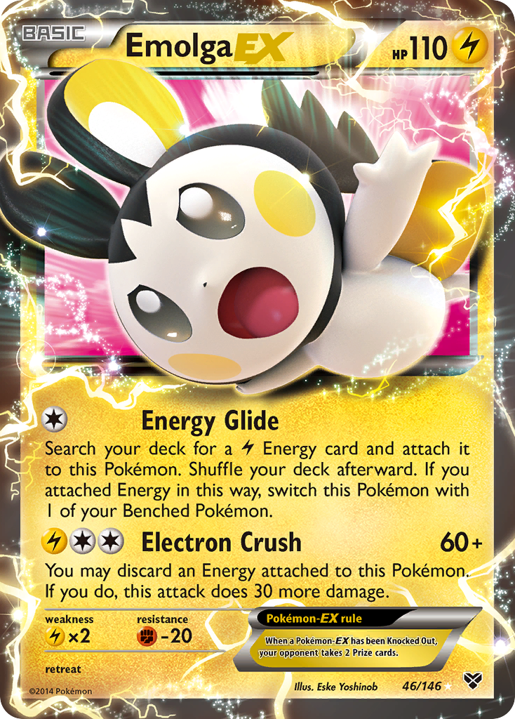 Emolga EX (46/146) [XY: Base Set] | L.A. Mood Comics and Games