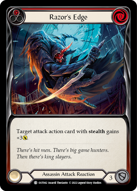 Razor's Edge (Red) [OUT042] (Outsiders)  Rainbow Foil | L.A. Mood Comics and Games