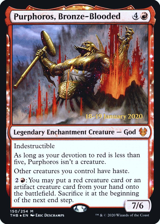 Purphoros, Bronze-Blooded [Theros Beyond Death Prerelease Promos] | L.A. Mood Comics and Games