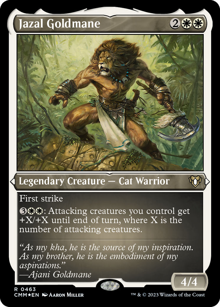 Jazal Goldmane (Foil Etched) [Commander Masters] | L.A. Mood Comics and Games