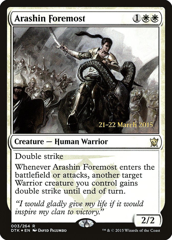 Arashin Foremost [Dragons of Tarkir Prerelease Promos] | L.A. Mood Comics and Games