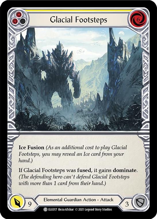 Glacial Footsteps (Yellow) [ELE017] (Tales of Aria)  1st Edition Rainbow Foil | L.A. Mood Comics and Games