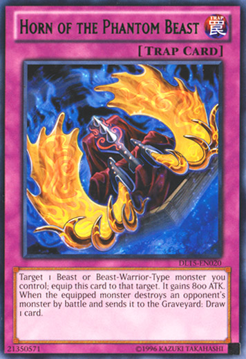 Horn of the Phantom Beast (Green) [DL15-EN020] Rare | L.A. Mood Comics and Games