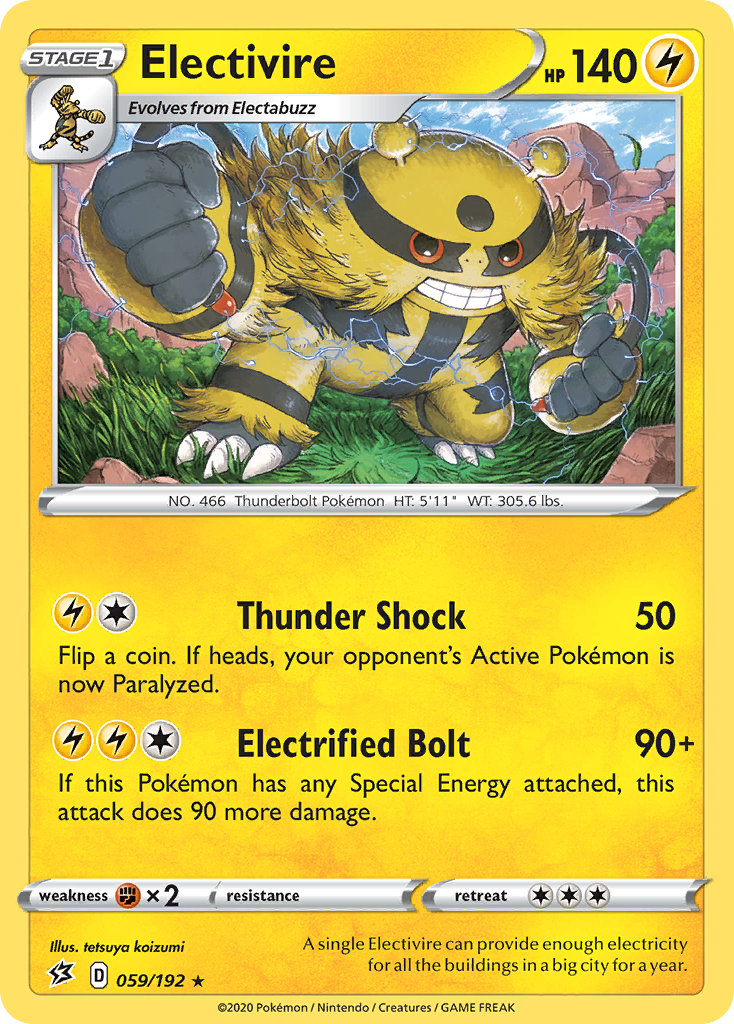 Electivire (059/192) [Sword & Shield: Rebel Clash] | L.A. Mood Comics and Games