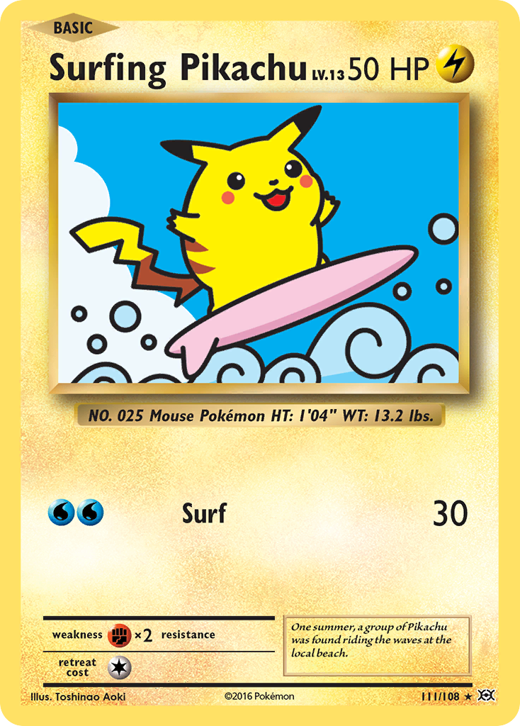 Surfing Pikachu (111/108) [XY: Evolutions] | L.A. Mood Comics and Games