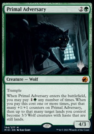 Primal Adversary (Promo Pack) [Innistrad: Midnight Hunt Promos] | L.A. Mood Comics and Games