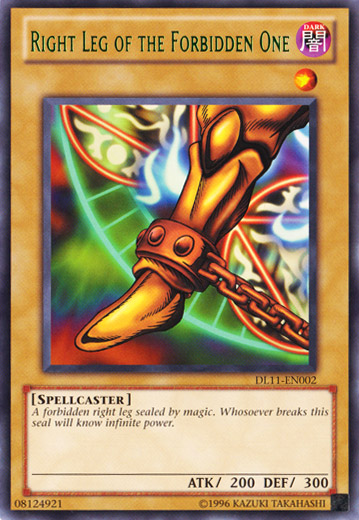 Right Leg of the Forbidden One (Green) [DL11-EN002] Rare | L.A. Mood Comics and Games