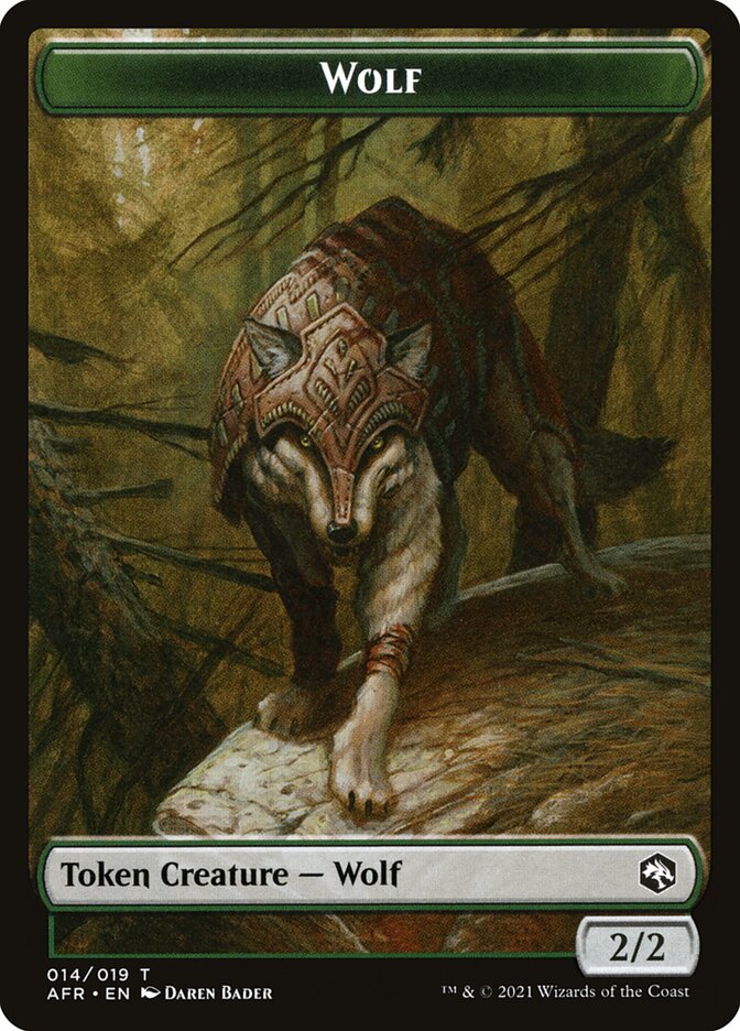 Wolf // Ellywick Tumblestrum Emblem Double-Sided Token [Dungeons & Dragons: Adventures in the Forgotten Realms Tokens] | L.A. Mood Comics and Games