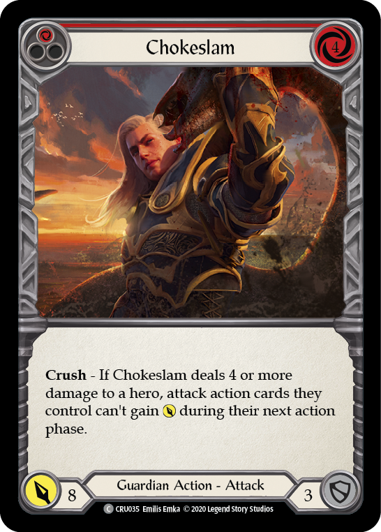 Chokeslam (Red) [CRU035] (Crucible of War)  1st Edition Rainbow Foil | L.A. Mood Comics and Games