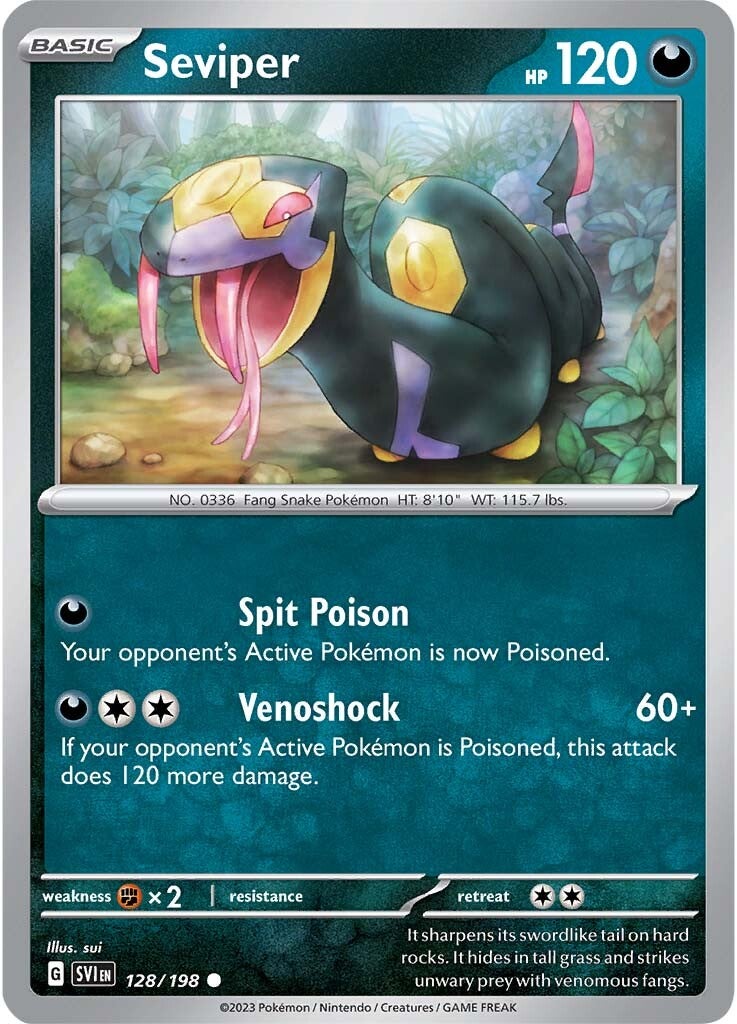 Seviper (128/198) [Scarlet & Violet: Base Set] | L.A. Mood Comics and Games