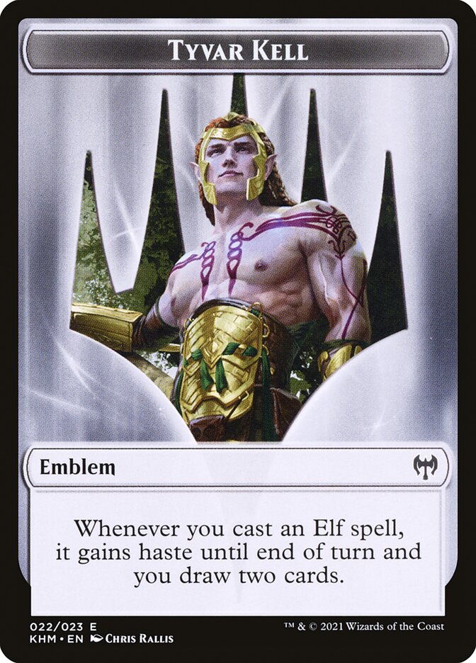 Treasure // Tyvar Kell Emblem Double-Sided Token [Kaldheim Tokens] | L.A. Mood Comics and Games