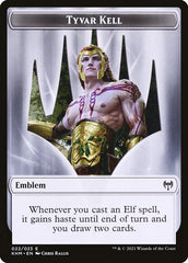 Treasure // Tyvar Kell Emblem Double-Sided Token [Kaldheim Tokens] | L.A. Mood Comics and Games