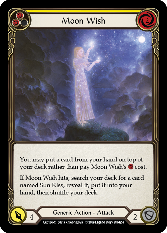 Moon Wish (Yellow) [ARC186-C] (Arcane Rising)  1st Edition Rainbow Foil | L.A. Mood Comics and Games