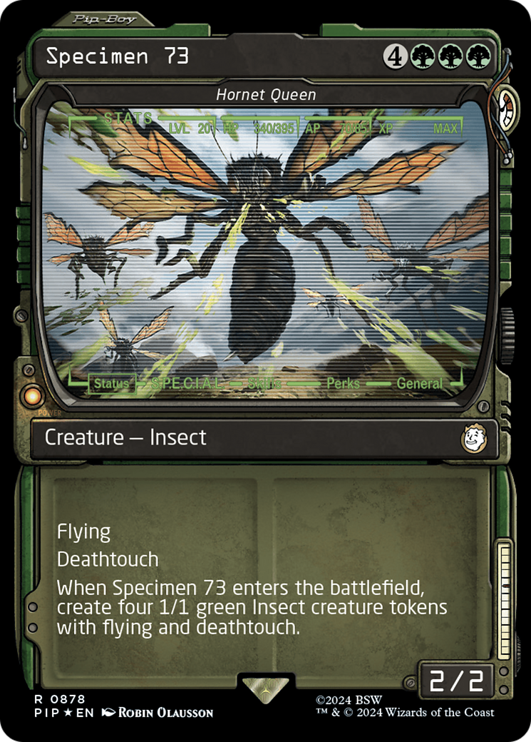 Specimen 73 - Hornet Queen (Showcase) (Surge Foil) [Fallout] | L.A. Mood Comics and Games