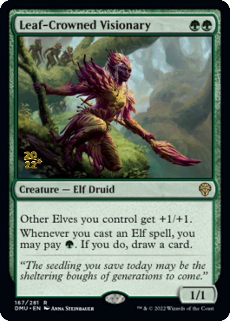 Leaf-Crowned Visionary [Dominaria United Prerelease Promos] | L.A. Mood Comics and Games