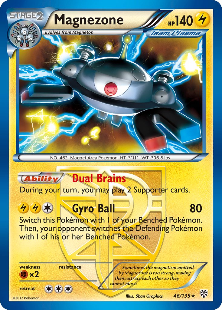 Magnezone (46/135) (Theme Deck Exclusive) [Black & White: Plasma Storm] | L.A. Mood Comics and Games