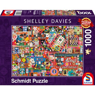 Puzzle: Shelley Davies - Vintage Board Games (1000 pcs) | L.A. Mood Comics and Games