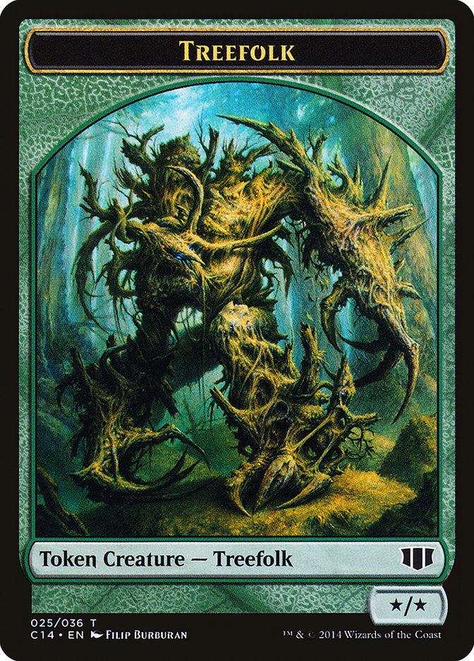 Treefolk // Wolf Double-Sided Token [Commander 2014 Tokens] | L.A. Mood Comics and Games