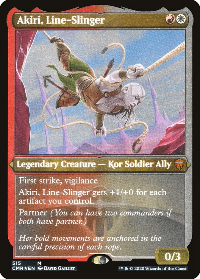 Akiri, Line-Slinger (Etched) [Commander Legends] | L.A. Mood Comics and Games
